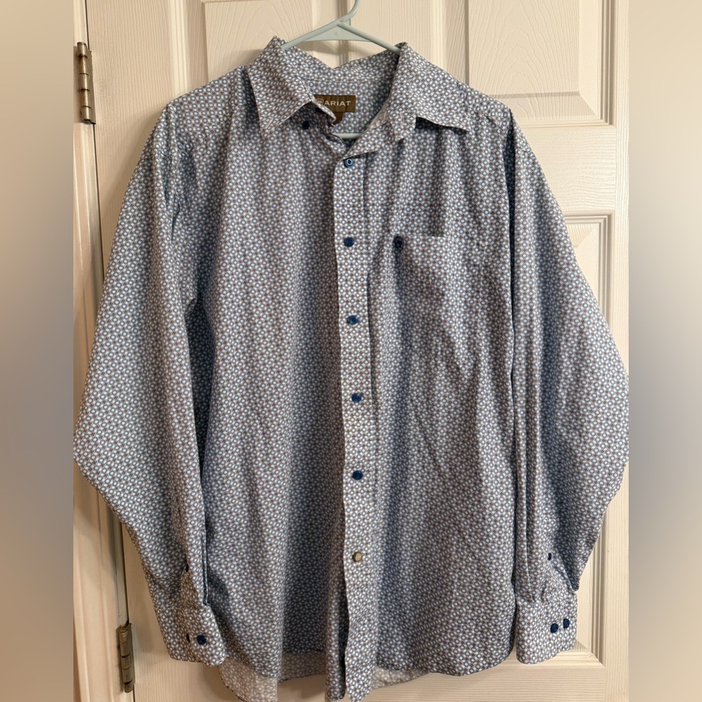 Ariat Men’s Blue Button-Up Shirt